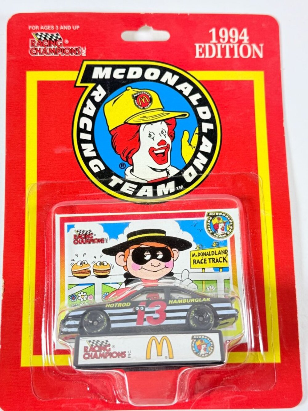 Vintage 1994 Racing Champion Hamburglar McDonalds Racing Team Diecast Car 1:64
